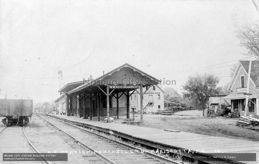Postcard: Railroad Station, Newcastle & Damariscotta, Maine